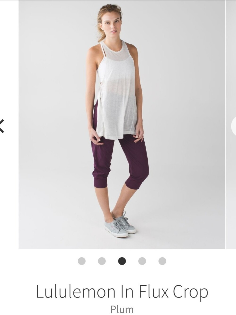 Lululemon In Flux Crop Sz 6 Plum